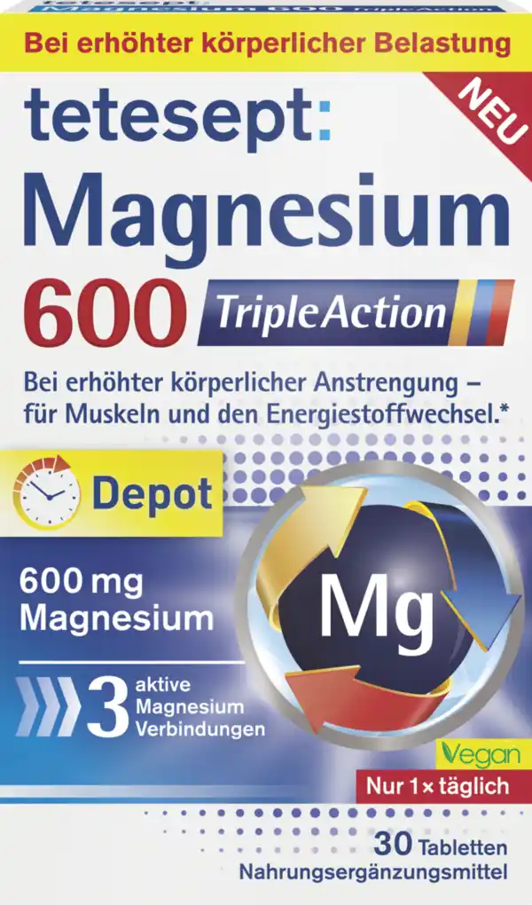 Bild 1 von tetesept Magnesium 600 Triple Action Tabletten