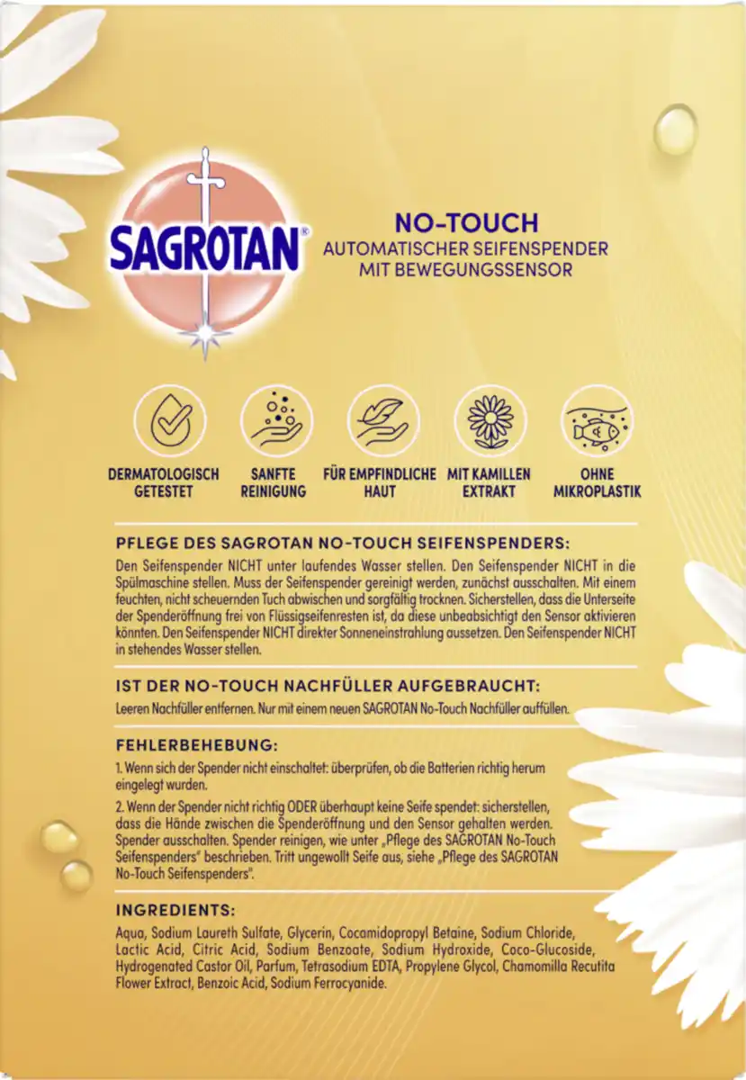 Bild 2 von Sagrotan No-Touch Automatischer Seifenspender Starterset Lotusblüte & Kamillenöl