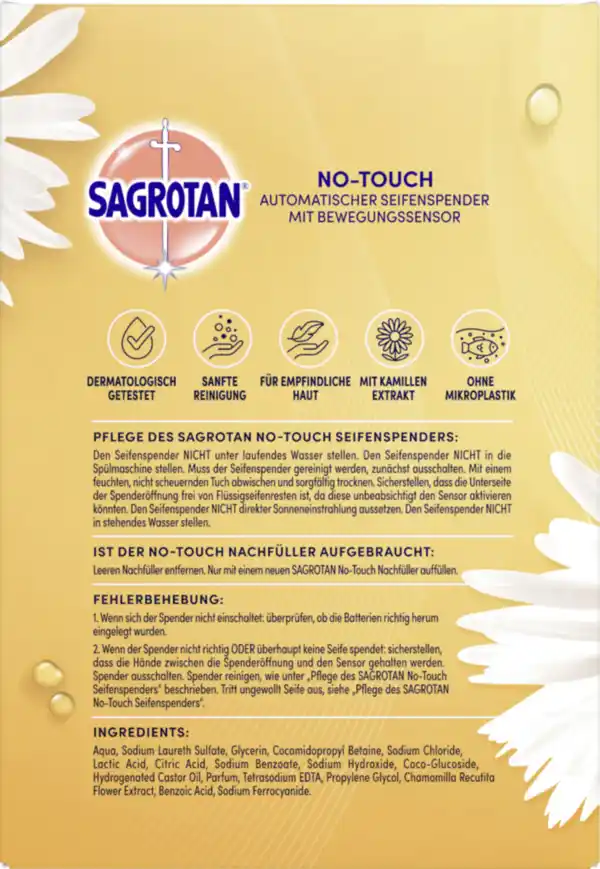 Bild 2 von Sagrotan No-Touch Automatischer Seifenspender Starterset Lotusblüte & Kamillenöl