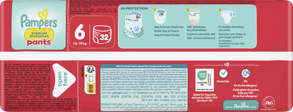 Bild 4 von Pampers premium protection Pants Gr.6 Extra Large 13-19kg Big Pack