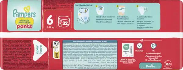 Bild 4 von Pampers premium protection Pants Gr.6 Extra Large 13-19kg Big Pack