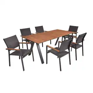 Garden Pleasure Gartenmöbel-Set 'Davina' grau 7-teilig