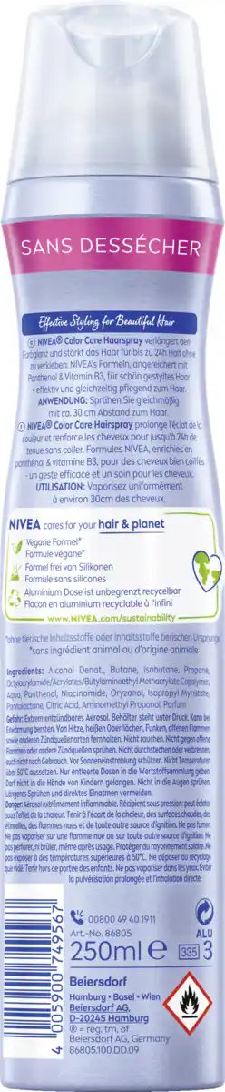 Bild 2 von NIVEA Color Schutz Haarspray, 250 ml