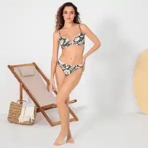 Damen-Bade-Unterteil mit Allover-Print
