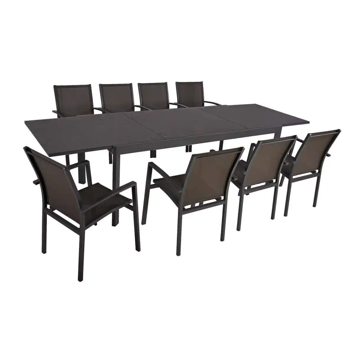 Bild 1 von Garden Pleasure Gartenmöbel-Set 'Nerea' anthrazit 9-teilig