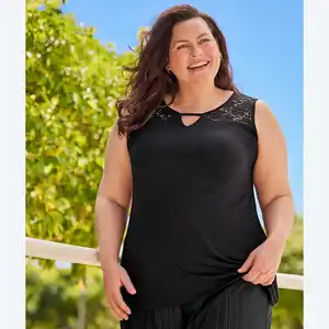 Damen-Top mit Spitze, große Größen