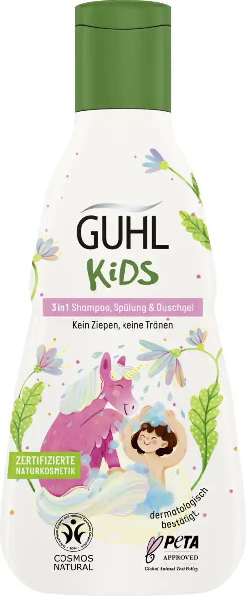 Bild 1 von Guhl Kids 3in1 Shampoo Spülung Duschgel Mandelmilch, 250 ml