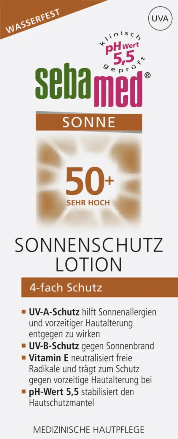 Bild 1 von sebamed Sonnenschutz Lotion LSF 50+, 150 ml