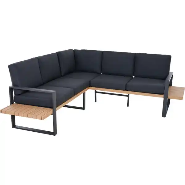 Bild 1 von Siena Garden Gartenmöbel-Set 'Bari' anthrazit matt 2-teilig