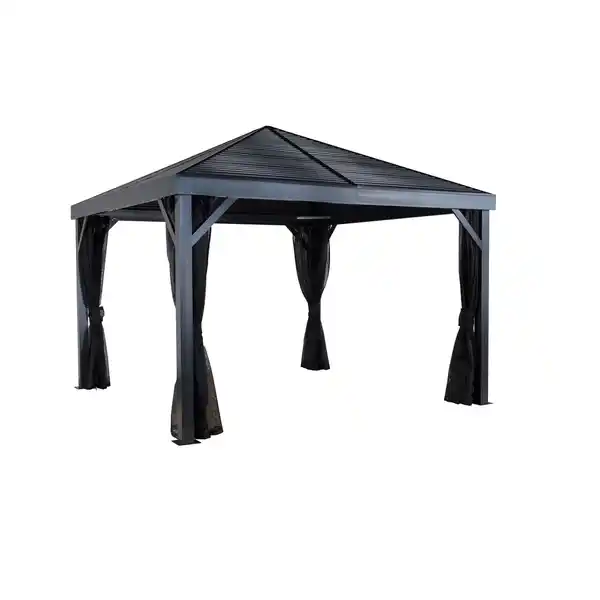 Bild 1 von Sojag Pavillon 'South Beach 12 x 12' basaltgrau 363 x 363 x 310 cm