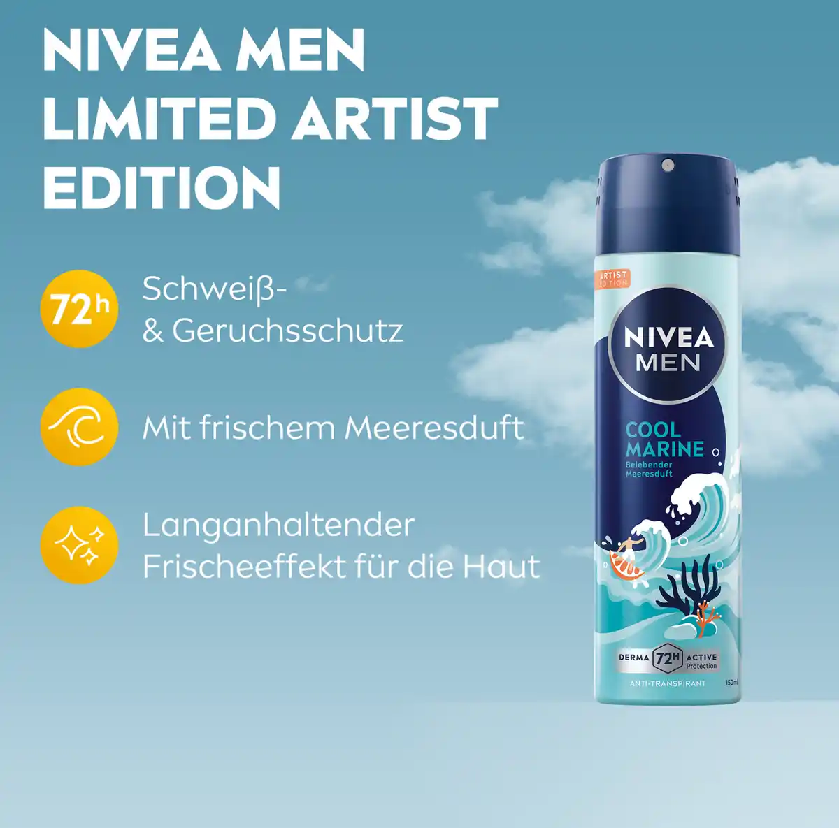 Bild 3 von NIVEA MEN Anti-Transpirant Spray Cool Marine, 150 ml