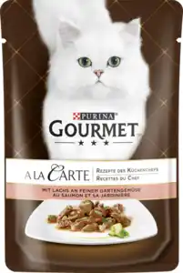 Gourmet A la Carte mit Lachs an feinem Gartengemüse, 85 g