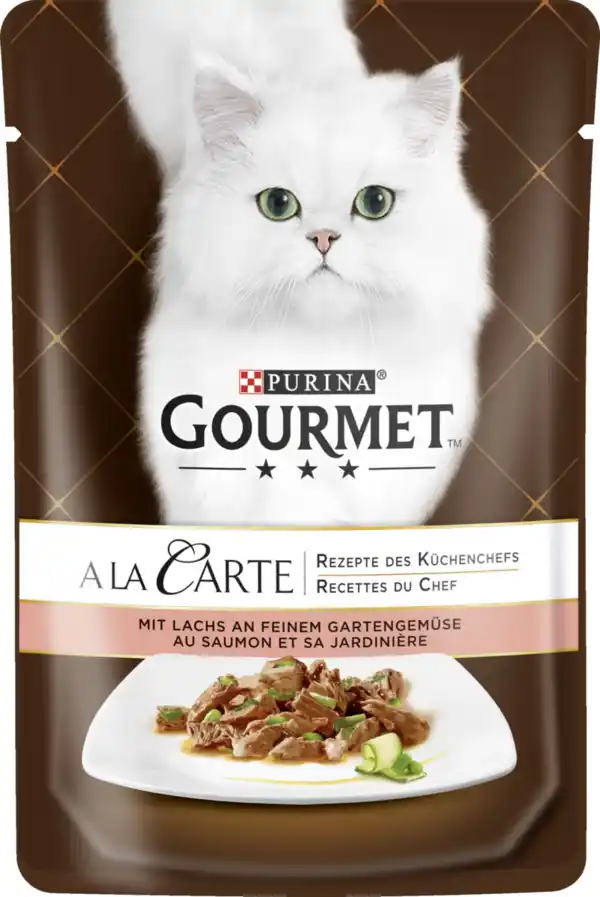 Bild 1 von Gourmet A la Carte mit Lachs an feinem Gartengemüse, 85 g
