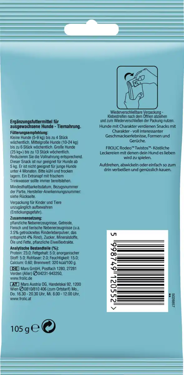 Bild 2 von Frolic RODEO™ TWISTOS™ mit Rind, 105 g