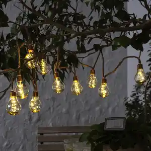 Solar-Lichterkette mit Glühbirnen, ca. 6,2 m