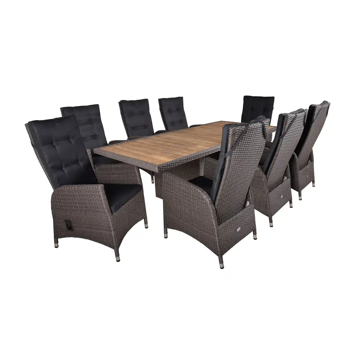 Bild 1 von Garden Pleasure Gartenmöbel-Set 'Braga' grau 7-teilig