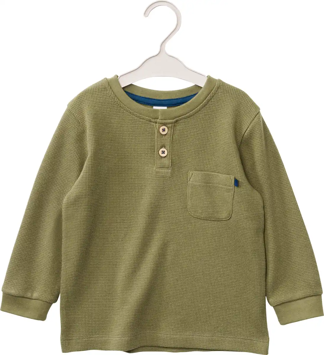 Bild 1 von ALANA Langarmshirt mit Waffel-Struktur, grün, Gr. 92