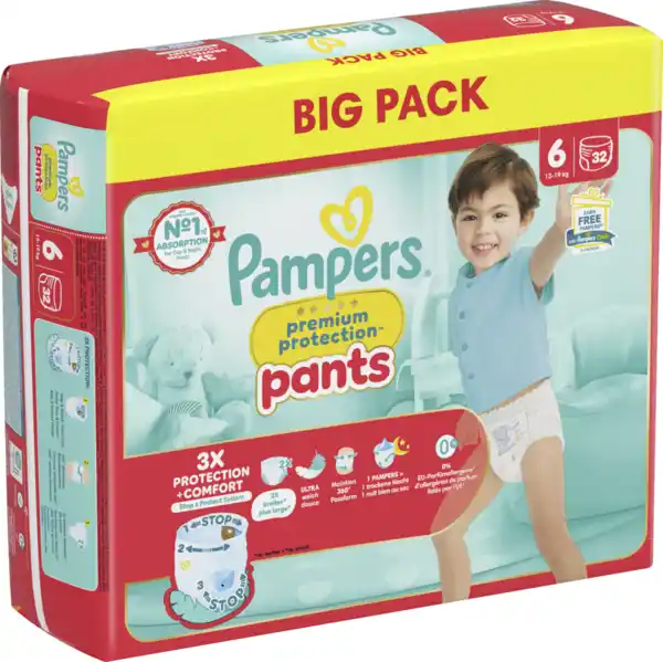 Bild 2 von Pampers premium protection Pants Gr.6 Extra Large 13-19kg Big Pack