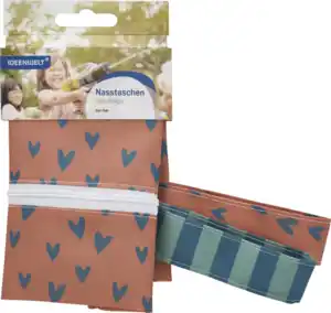 IDEENWELT Nasstasche Herzen/ Streifen 2er Set