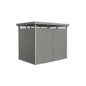 Biohort Gerätehaus 'HighLine 2' mit Doppeltür 275 x 195 cm Quarzgrau metallic