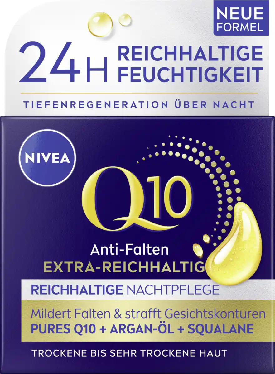 Bild 1 von NIVEA Q10 Anti-Falten Extra-Reichhaltige Nachtpflege, 50 ml