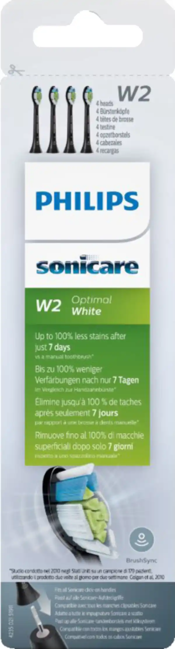 Bild 1 von PHILIPS Sonicare W2 Optimal White Bürstenköpfe schwarz