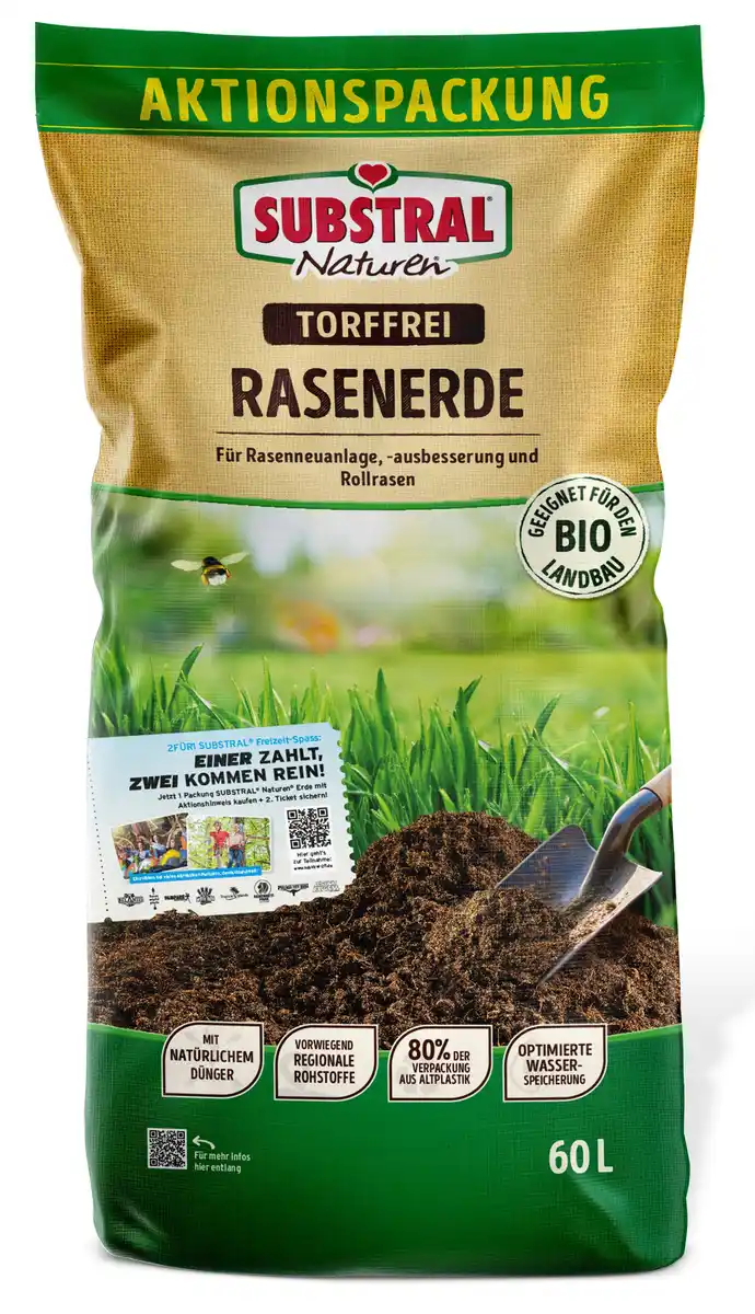 Bild 1 von Substral Naturen Rasenerde 60 L Aktionspackung torffrei