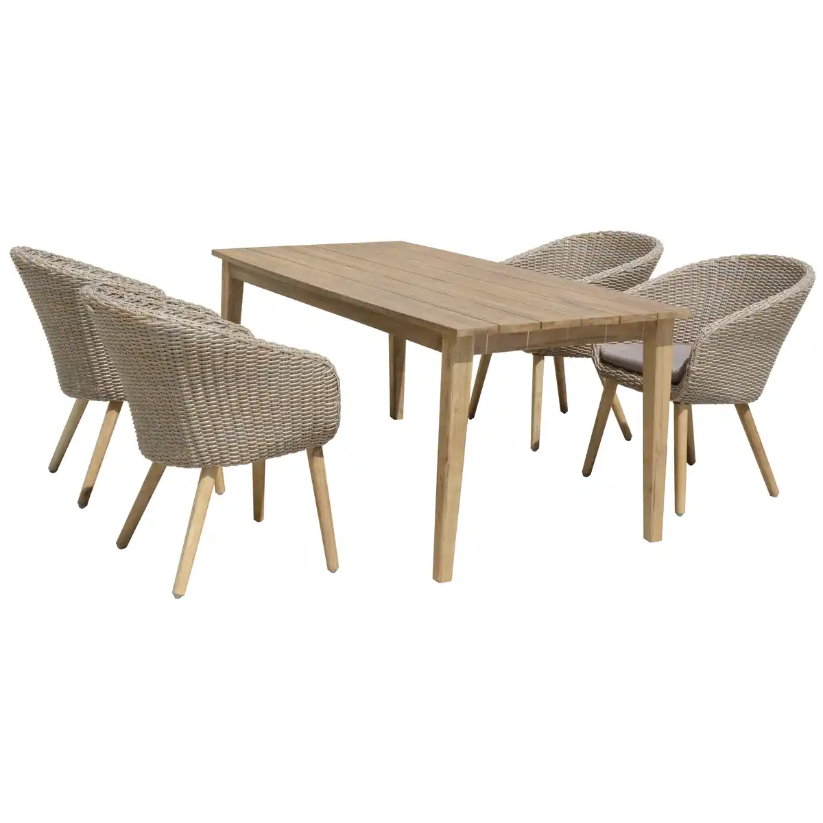 Bild 1 von Garden Pleasure Gartenmöbel-Set 'Visalia' braun 5-teilig