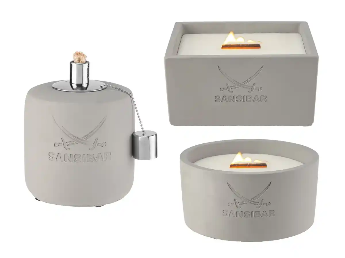 Bild 1 von SANSIBAR® Beton-Outdoorkerze/Öllampe