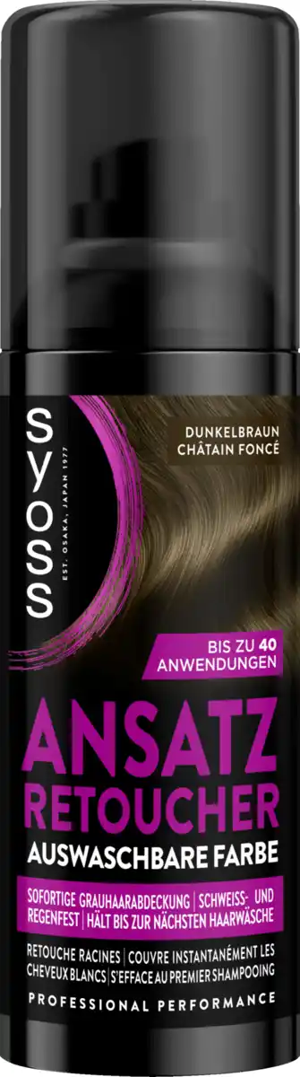 Bild 1 von Syoss Ansatz Retoucher Haarfarbe Dunkelbraun, 120 ml
