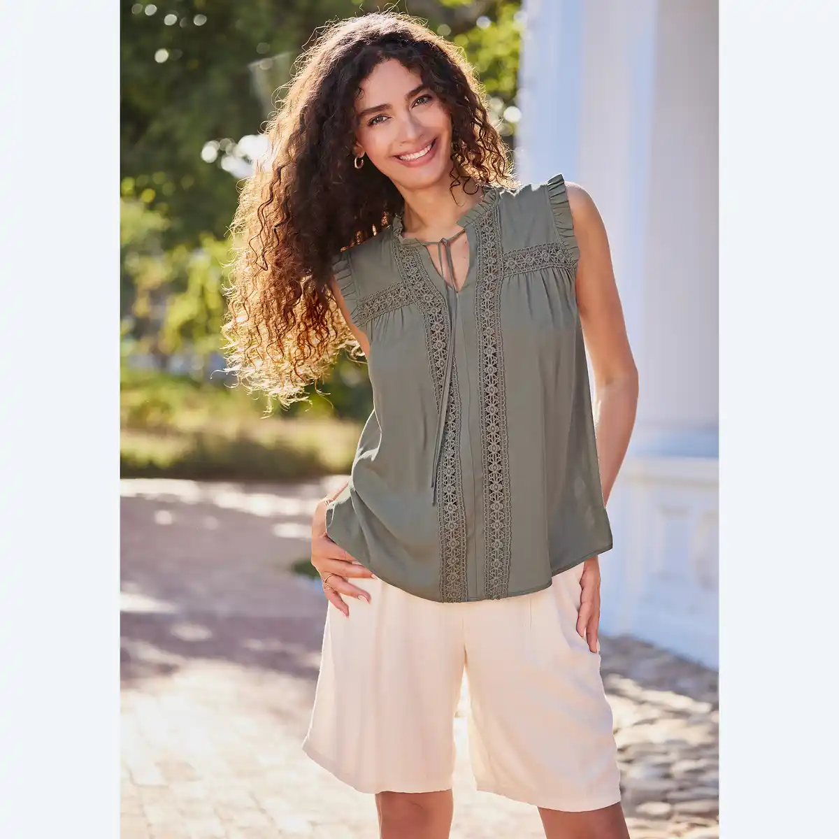 Bild 1 von Damen-Shorts mit Leinen-Anteil