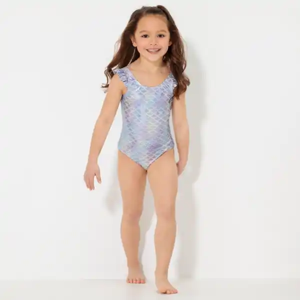 Bild 2 von Kinder-Mädchen-Badeanzug im Meerjungfrauen-Design