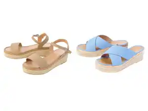 esmara® Damen Keilsandalen, im sommerlichen Bast-Look