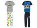Bild 1 von Kleinkinder Pyjama mit Textildruck, Hose mit Bündchen