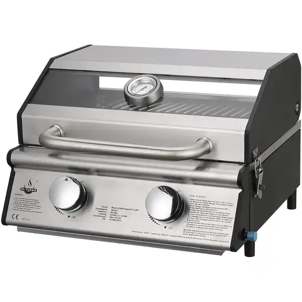 Bild 1 von Gasgrill 'Jesolo' silbern 47,5 x 31,3 x 43,2 cm