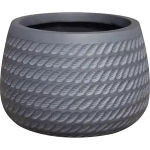 toom Pflanzschale 'Pacaya' Fiberglas grau P75 Ø 29 x 20 cm