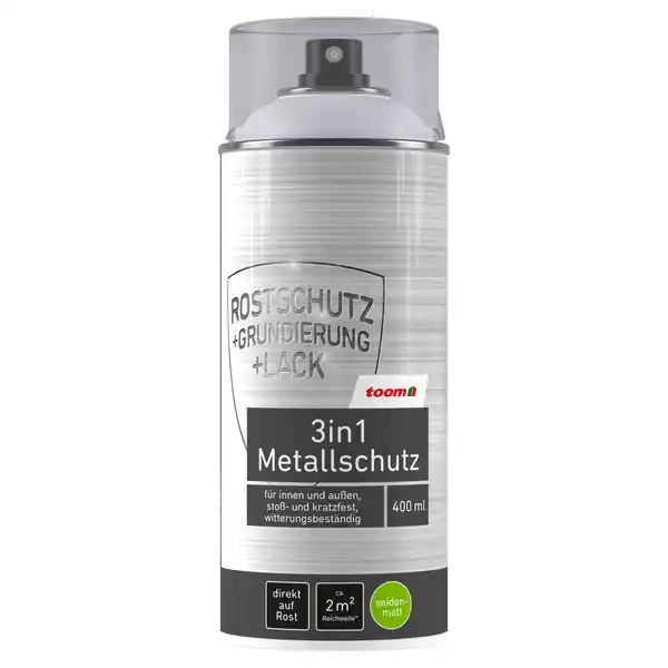 Bild 1 von toom 3in1 Metallschutzlack weiß seidenmatt 400 ml