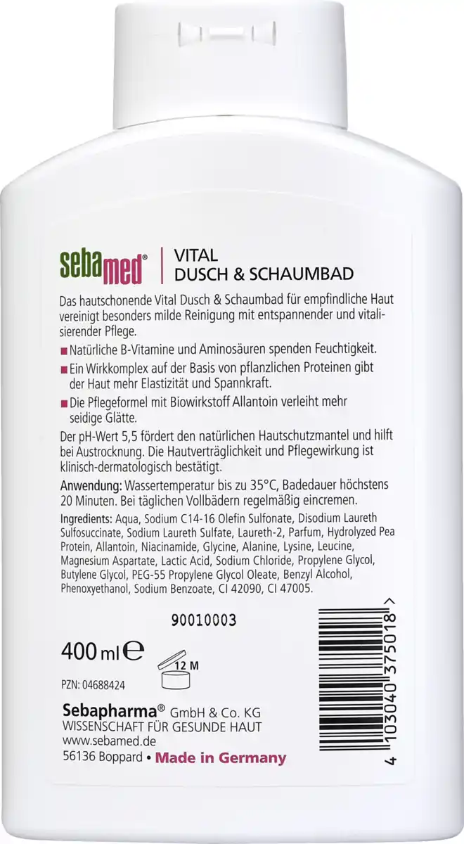 Bild 3 von sebamed Vital Dusch- und Schaumbad, 400 ml