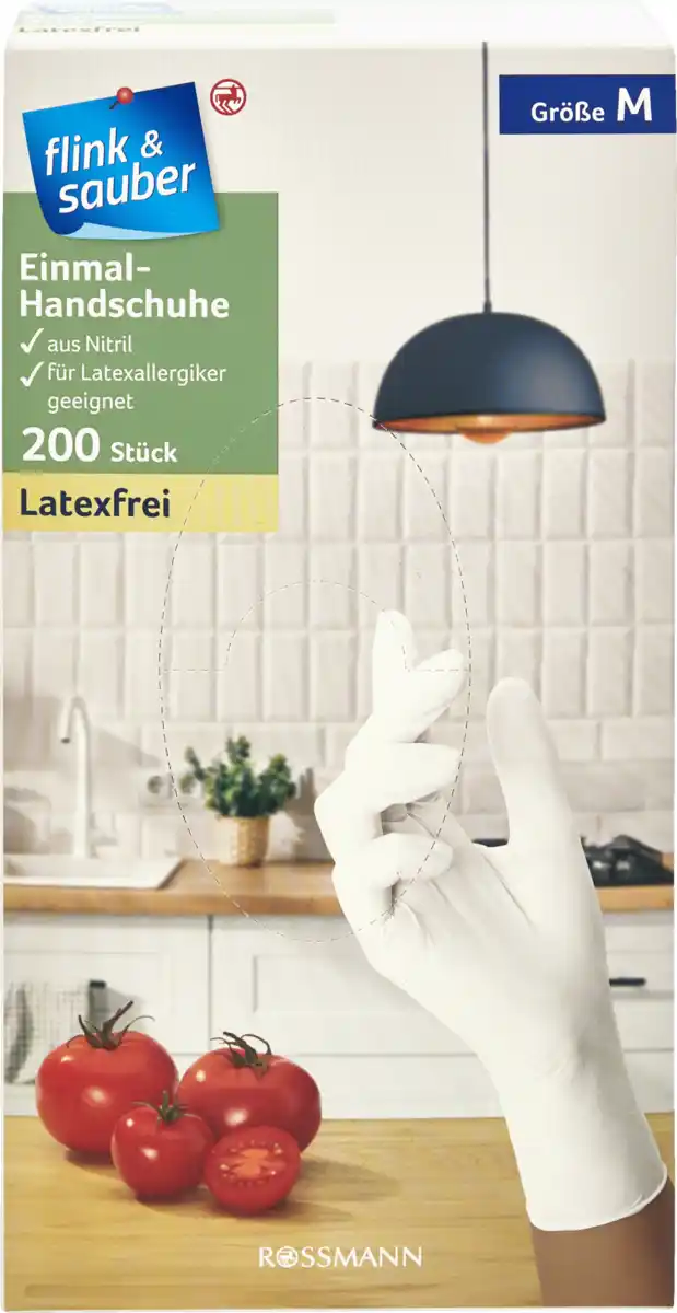 Bild 1 von flink & sauber Einmal-Handschuhe Nitril Gr. M