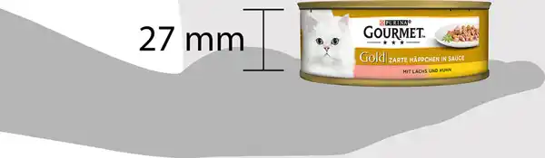 Bild 3 von Gourmet Gold Zarte Häppchen in Sauce mit Lachs & Huhn, 85 g