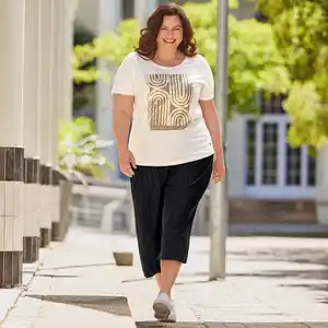Damen-Hose mit elastischem Bund, große Größen