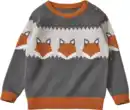 Bild 1 von ALANA Pullover aus Strick mit Fuchs-Muster, grau, Gr. 128