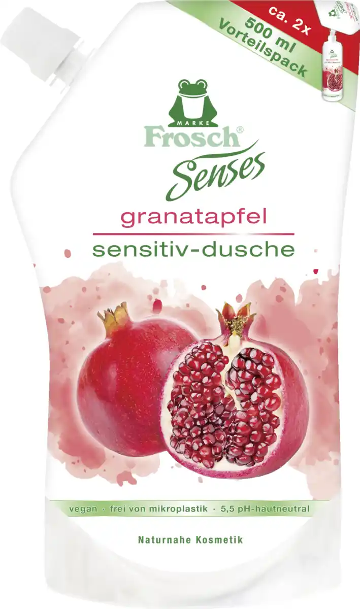 Bild 1 von Frosch Senses Granatapfel Sensitiv-Dusche Nachfüllbeutel, 500 ml