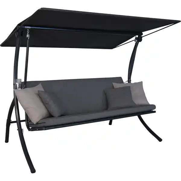 Bild 1 von Angerer Freizeitmöbel Hollywoodschaukel 'Motion Smart' stone 3-Sitzer 210 x 145 x 160 cm