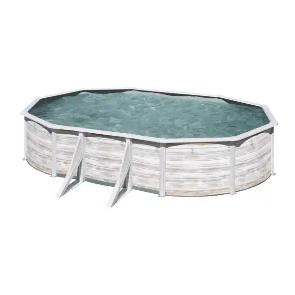 Bild 1 von GRE Stahlwandpool-Set 'Nordic' 610 x 375 x 120 cm mit Sicherheitsleiter und Sandfilteranlage