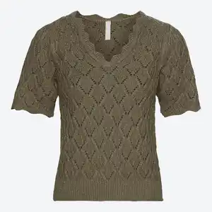Damen-Ajourpullover mit Lurex