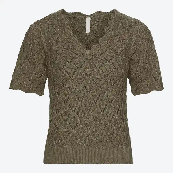 Bild 1 von Damen-Ajourpullover mit Lurex