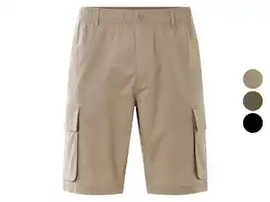 LIVERGY® Herren Lightweight-Cargo-Shorts, mit Druckknopfverschluss