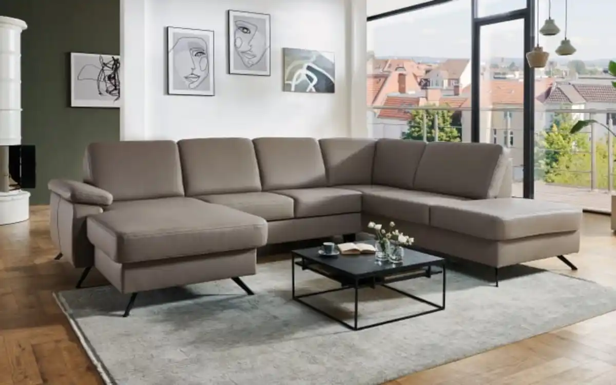 Bild 1 von Leder Wohnlandschaft PN-EM15047, braun