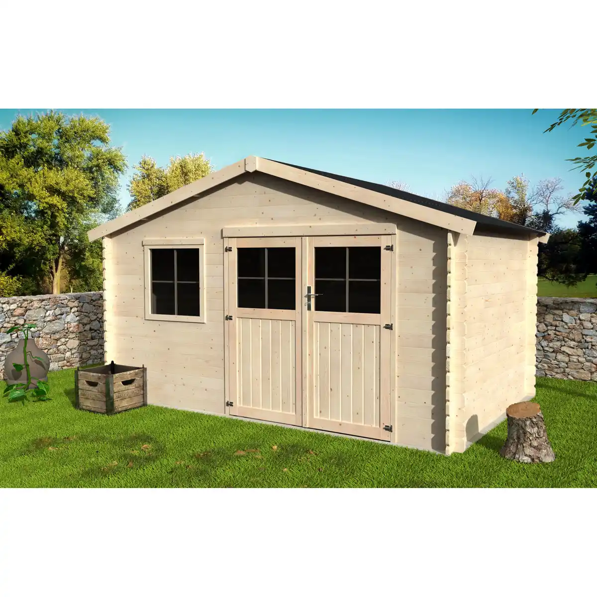 Bild 1 von décor et jardin Gartenhaus 'Flodeal' Nadelholz naturbelassen 398 x 298 cm